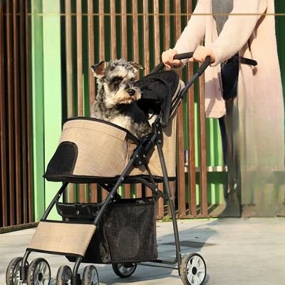 Poussette pour Chien - PetStroller™ - Beige - Les Pattes Nomades