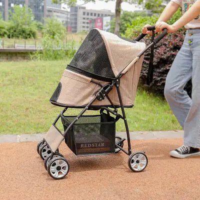 Poussette pour Chien - PetStroller™ - Beige - Les Pattes Nomades