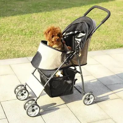 Poussette pour Chien - PetStroller™ - Beige - Les Pattes Nomades