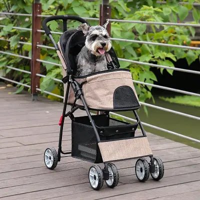 Poussette pour Chien - PetStroller™ - Beige - Les Pattes Nomades