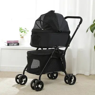 Poussette pour Chien - PetStroller™ - Noir - Les Pattes Nomades