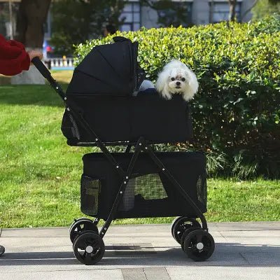 Poussette pour Chien - PetStroller™ - Noir - Les Pattes Nomades