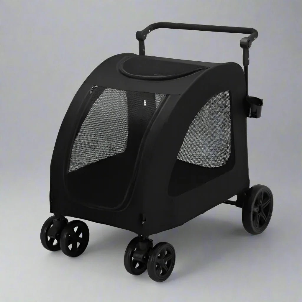 Poussette pour Chien - StrollyPet™ - Noir - Les Pattes Nomades