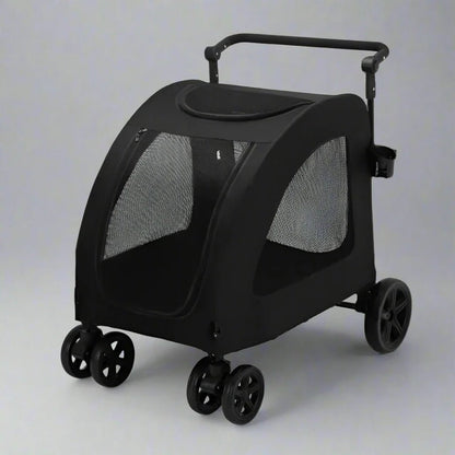 Poussette pour Chien - StrollyPet™ - Noir - Les Pattes Nomades