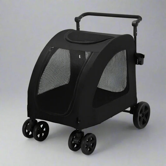 Poussette pour Chien - StrollyPet™ - Noir - Les Pattes Nomades