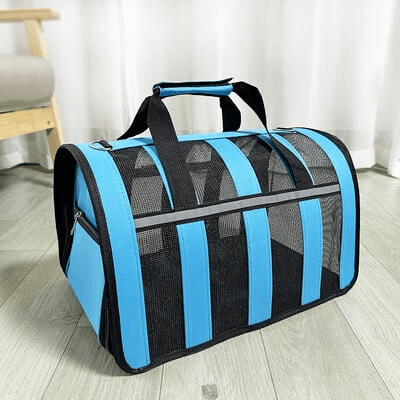 Sac de Transport Chien - MeshPetCarrier™ - Bleu - Les Pattes Nomades