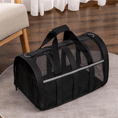 Sac de Transport Chien - MeshPetCarrier™ - Noir - Les Pattes Nomades