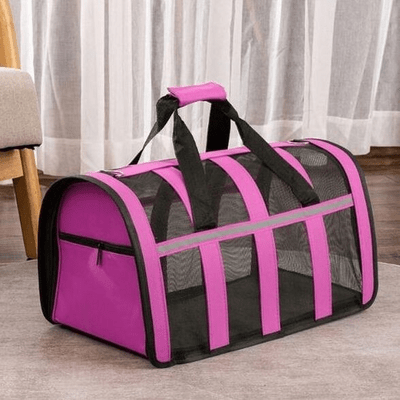Sac de Transport Chien - MeshPetCarrier™ - Rose - Les Pattes Nomades