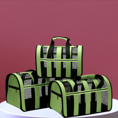 Sac de Transport Chien - MeshPetCarrier™ - Vert - Les Pattes Nomades