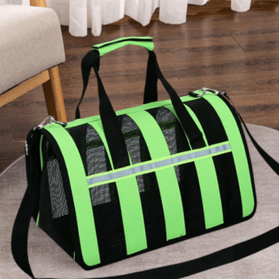 Sac de Transport Chien - MeshPetCarrier™ - Vert - Les Pattes Nomades