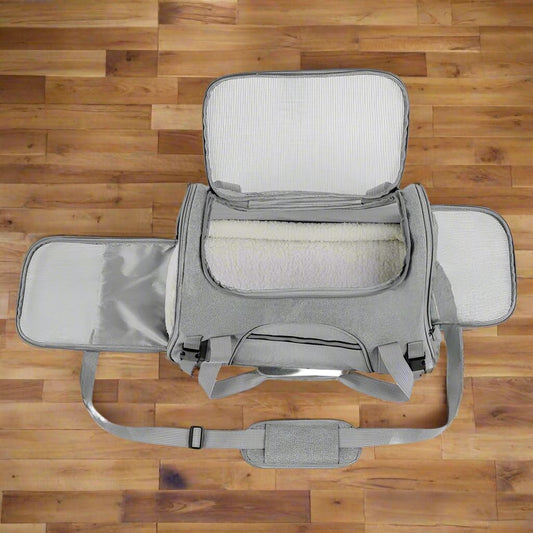 Sac de Transport pour Chien - DogCarrierBag™ - Gris - Les Pattes Nomades