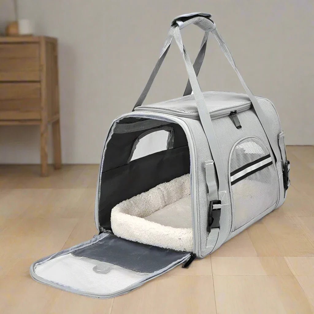 Sac de Transport pour Chien - DogCarrierBag™ - Gris - Les Pattes Nomades