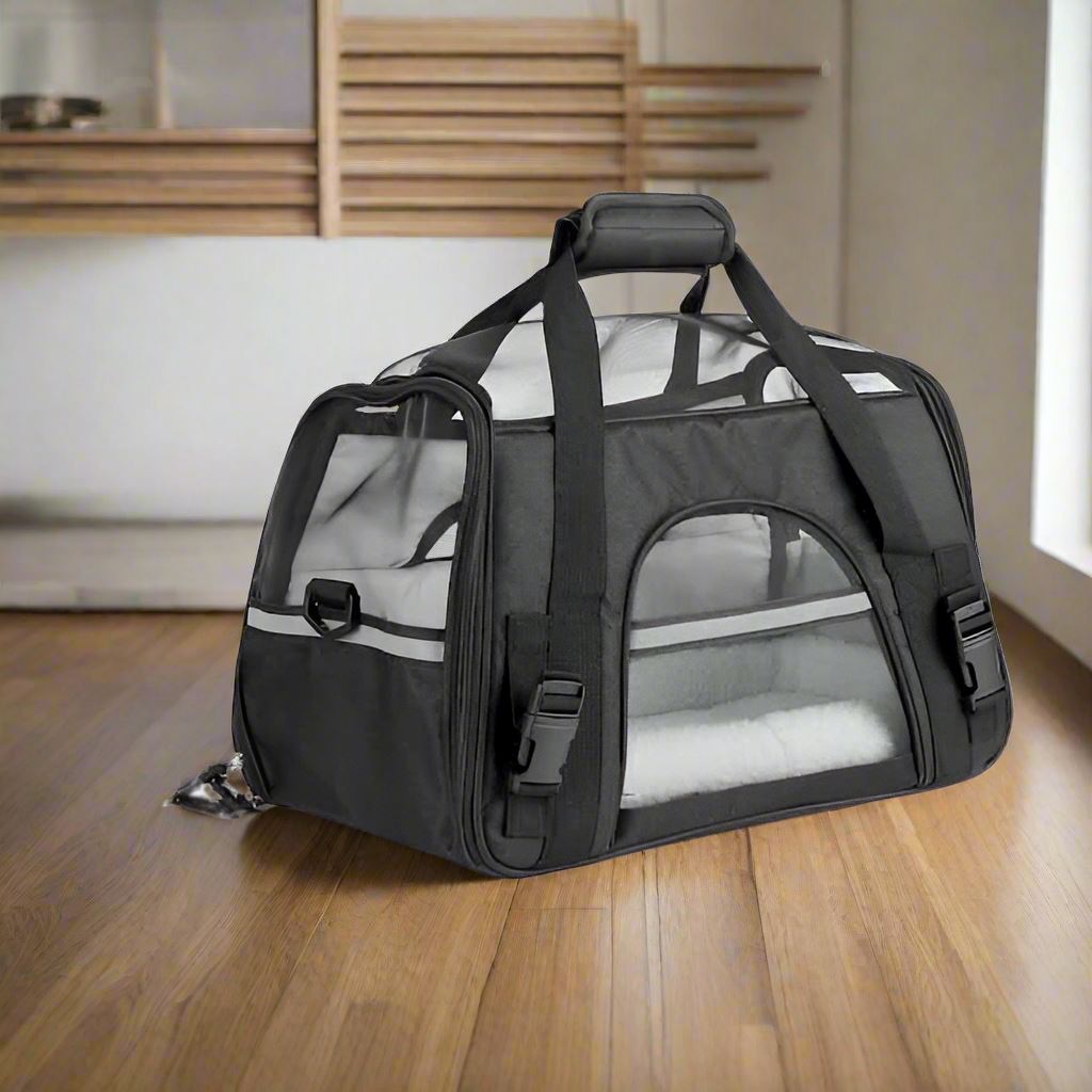 Sac de Transport pour Chien - DogCarrierBag™ - Noir - Les Pattes Nomades