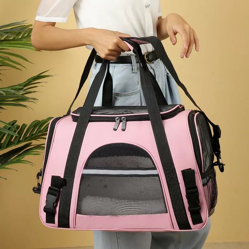 Sac de Transport pour Chien - DogCarrierBag™ - Rose - Les Pattes Nomades