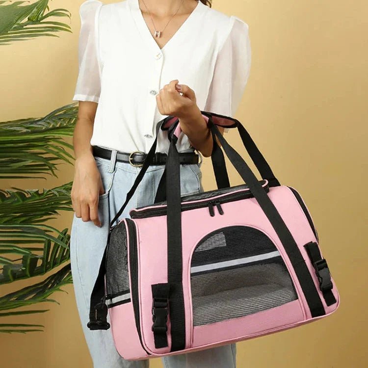 Sac de Transport pour Chien - DogCarrierBag™ - Rose - Les Pattes Nomades