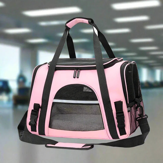 Sac de Transport pour Chien - DogCarrierBag™ - Rose - Les Pattes Nomades